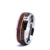 Conception de bague de mariage classique, bords biseautés plats coupe confortable cadeau de mariage en carbure de tungstène faux anneaux de mariage