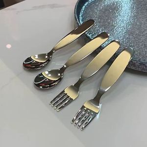 Commercio all'ingrosso di prodotti di alta qualità da parte del produttore in acciaio inox cucchiaio e forchetta set per bambini Dessert e frutta - Product Image 6