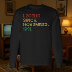 T-shirt a maniche lunghe per il 29° compleanno di Vintage Legend, novembre 1991 - Product Image 3