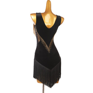 Vestido de Baile Latino con Cuentas de Alta Gama 2026, Estiliza y Favorece la Figura, Ideal para Competiciones; Nuevo Vestido de <span class=keywords><strong>Rumba</strong></span> - Product Image 2