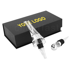 Tapón de botella de <span class=keywords><strong>vino</strong></span> personalizado, Set de caja de regalo, plástico ABS, boquilla de <span class=keywords><strong>vino</strong></span> tinto, filtro de vertedor, aireador - Product Image 4