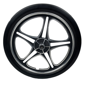 20-Inch Pu Foam Tires Airless Garden <b>Tool</b> <b>Cart</b> Wheels Ice Cream Wheels 100kg Load Capacity 5 Hole Design - Product Image 2