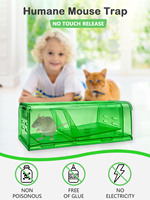 Pièges à souris réutilisables et utiles économiques Piège à souris vert transparent sans cruauté Cages à souris domestiques Piège à rats