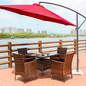 ชุดเฟอร์นิเจอร์หวายกันน้ำ กันแดด สำหรับพักผ่อนกลางแจ้งในสวน พร้อมโต๊ะน้ำชาสำหรับระเบียงและสวน - Product Image 4