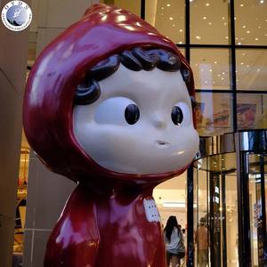 Escultura de Personaje de Dibujos Animados Gigante de Fibra de Vidrio Personalizada OEM/ODM, Estatua de IP Moderna, Resistente al Agua y a los Rayos UV, para Centros Comerciales y Exposiciones de Arte - Product Image 6