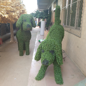 Sculpture d'animal de simulation de haute qualité, décoration, chien artificiel, <span class=keywords><strong>plantes</strong></span> artificielles de grande taille pour l'extérieur, sculpture en herbe artificielle - Product Image 4