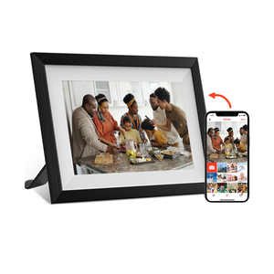 Écran vidéo 10,1 pouces, cadre photo numérique intelligent Android Wifi Cloud, écouteurs Ce Rohs OEM en bois - Product Image 2