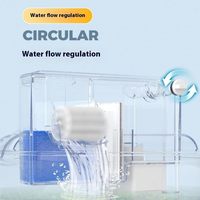 Système de purification et de circulation d'eau PP à oxygénation intégrée de luxe moderne pour aquarium cylindrique avec boîte de filtration goutte à goutte