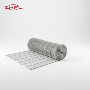 สายพานลำเลียงตาข่ายสแตนเลสแบบถัก พร้อมบริการตัด/เชื่อม ดัดโค้ง สำหรับสายการผลิตอาหารทอดและอบแห้ง - Product Image 2