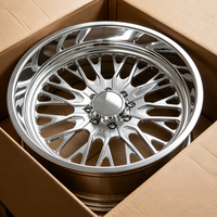 Jantes en alliage forgé chromé 2 pièces pour le marché secondaire, design multi-rayons, PCD CB personnalisé pour camionnettes, roues de modification tout-terrain
