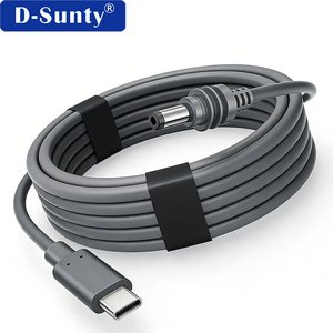 Cable de Alimentación D-Sunty Impermeable Starlink Mini USB-C a CC, 5m, 18AWG, Conductor de Cobre Sólido, Tipo-C, Cubierta de PVC Gris - Product Image 6