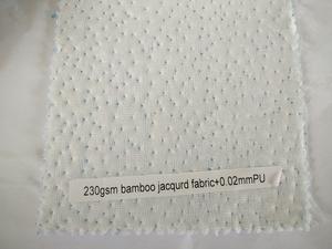 แผ่นรองนอนกันน้ำ ผลิตจากโรงงานจีน แบบ OEM ป้องกันภูมิแพ้ ระบายความร้อน 230gsm ผ้าถักลายแจ็คการ์ดจากใยไผ่ - Product Image 6