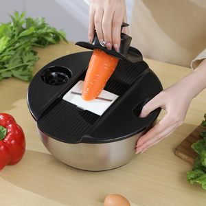Multifonction Fruits Légumes Grande <span class=keywords><strong>Essoreuse</strong></span> <span class=keywords><strong>à</strong></span> <span class=keywords><strong>salade</strong></span> en acier inoxydable 5L avec râpe - Product Image 3