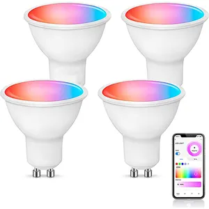 China Factory Tuya APP Smart Wifi Led Light Gu10 RGBCW Dimmable Smart Lamp Spotlight Gu10 Led Bulb