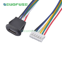6P USB-C Steck verbinder Typ-C-Buchse Buchse Typ C Mit Karte Schnalle Wasserdichte Steck verbinder buchse USB-C Ladegerät Steckdose