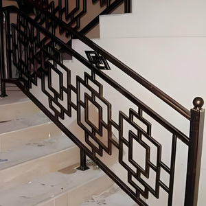 Fluorocarbon Iron Pattern Fence <strong>Railings</strong> Simple Protective <strong>Railings</strong> Indoor <strong>Loft</strong> Villa Fence White Black - Product Image 4