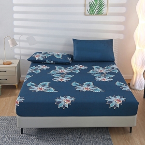 Ensemble de literie pour la maison en microfibre tissée bon marché en gros, imprimé 3 en 1, floral, 80 g/m², ensemble de draps ajustés 3 pièces - Product Image 5