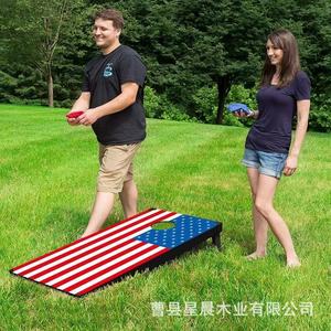 Portable Folding <b>Wooden</b> Cornhole Board American Flag Design Outdoor <b>Game</b> Set for Adults and Kids 24x48 Inch - Product Image 2
