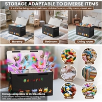 Organisateur de maison multifonctionnel personnalisé, conteneur empilable pour placard, bac en tissu pliable, boîte de rangement pour jouets, boîte de rangement pour vêtements