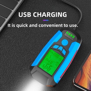 Không thấm Nước USB <span class=keywords><strong>Led</strong></span> sạc cưỡi phía trước ánh sáng xe đạp tay lái Đèn pha với đồng hồ tốc độ Đo Dặm cho xe đạp cưỡi - Product Image 5