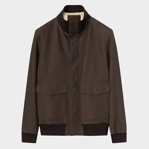 <span class=keywords><strong>Giacca</strong></span> Bomber in <span class=keywords><strong>pelle</strong></span> stile Casual con Logo personalizzato <span class=keywords><strong>camicia</strong></span> a maniche lunghe con cerniera per tasche invernali a spessore sottile - Product Image 5