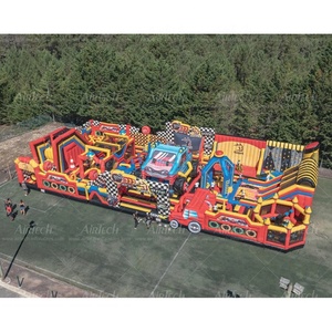 Grande intrattenimento gonfiabile salto trampolino divertente a tema Ninja Park gonfiabile avventura terra attività centro divertimento mondo - Product Image 3