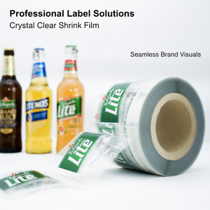 Custom rectangular <b>waterproof</b> BOPP beer can <b>labels</b>; in-house <b>label</b> printing for 500ml beer bottles; roll-on stickers - Product Image 5