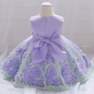 Vendita calda grazioso abito da bambina di 12 <span class=keywords><strong>mesi</strong></span> 1 anno bambina vestiti primo compleanno vestito da festa fiore carino L1845XZ - Product Image 6