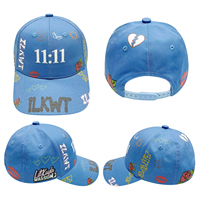 Casquette de baseball personnalisée avec impression intégrale, non structurée, 6 panneaux, broderie, design de luxe