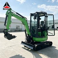 Mini-excavatrice sur chenilles en caoutchouc de haute qualité pour travaux agricoles, mini-pelles sur chenilles