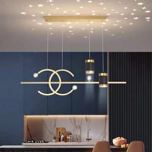 Starry Sky <b>Chandeliers</b> Modern Nordic Kids Room Dining Room Design Long Strip Pendant <b>Light</b> - Product Image 4