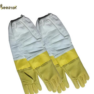 Gelbe Bienen handschuhe Schaffell Bienen handschuhe Sicherheits leder Schafs haut Imkerei Sicherheits handschuhe - Product Image 3