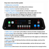 Pour Tesla Model 3/Y, écran HUD de 9,6 pouces pour tableau de bord, prise en charge de Carplay et Android Auto, navigation automobile, écran numérique du tableau de bord