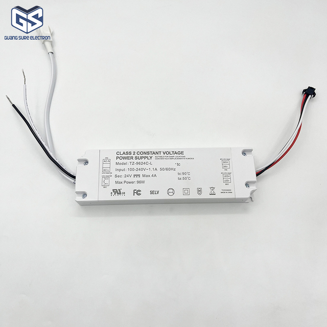 Smart Mirror LED Driver DC24V Class 2 Single 60Hz for for 15-96W Power Supply FCC ETL ROHS Ultra-thin for Touch Sensor