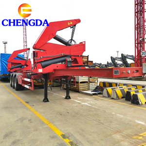 Nuevo y usado 3 ejes Mobil Truck Crane 20Ft 40 Ft Type Container Carrier Side Loader Semi Trailer para la venta - Product Image 4