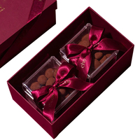 Boîte d'emballage alimentaire vide en carton personnalisée pour chocolats, boîte d'emballage en acrylique pour bonbons, truffes et chocolats, boîte cadeau