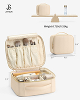 JOYSUN Trousse de maquillage portable grande capacité en PU, boîte de rangement pour cosmétiques, accepte les logos personnalisés, pour les grossistes en produits de beauté