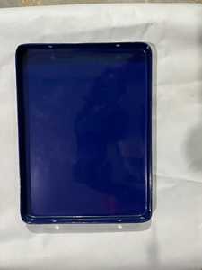 Bandeja Rectangular Azul para Servir, Plato Metálico para Buffet con Bordes Elevados para Catering de Aerolíneas, Hoteles y Restaurantes - Product Image 4