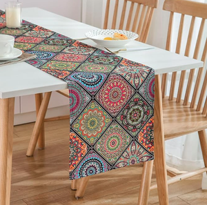 Nappe marocaine en polyester résistante à l'eau pour pique-nique, plage, fête en plein air, ronde ou rectangulaire - Product Image 3