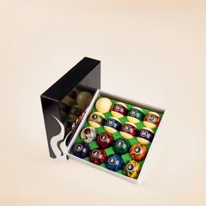 Dreamy Colorful Billiard Balls 16 Pc Resin Set Standard Size For American Pool Games - Product Image 2