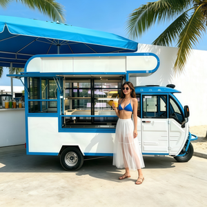 Start a Profitable Mobile Business Anywhere with a Customizable Stainless Steel Blue <strong>Beach</strong> Food Truck - Product Image 1
