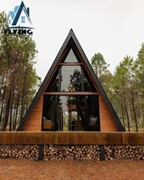 Kit de maison préfabriquée en A, fabriqué en Chine, résistant à l'eau, avec structure en acier léger, à vendre