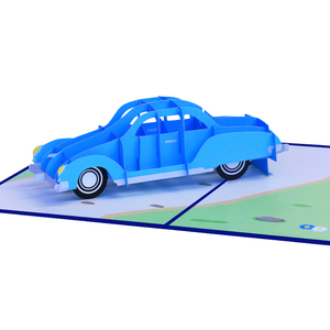 <span class=keywords><strong>Carte</strong></span>-<span class=keywords><strong>cadeau</strong></span> de fête des pères de voiture classique coupé 3D faite à la main de haute qualité pour le papier «Merci» «Get Well Soon» «Bonne chance» - Product Image 1