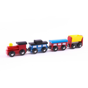 Montessori Trẻ Em Của 4 Pcs Từ Bằng Gỗ <span class=keywords><strong>Train</strong></span> <span class=keywords><strong>Toy</strong></span> Set Lắp Ráp Bằng Gỗ <span class=keywords><strong>Train</strong></span> Phù Hợp Cho <span class=keywords><strong>Train</strong></span> Theo Dõi Đồ Chơi - Product Image 3