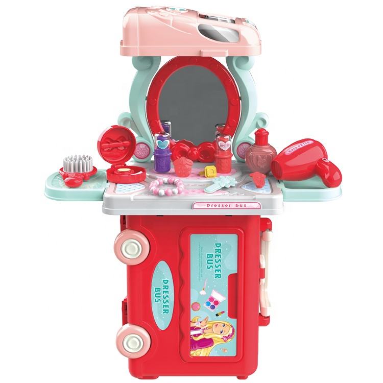 Juego de maquillaje de autobús en para niños, juguetes de moda de  belleza, casa de juegos, kit de tocador de plástico ABS, juguete para niña  2024
