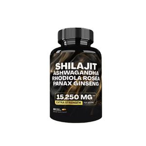 OEM Shilajit-Kapseln Ashwagandha Shilajit Rhodiola Rosea Panax 8-in-1 Komplex Kapseln Shilajit Pflanzliche Nahrungsergänzungsmittel - Product Image 1