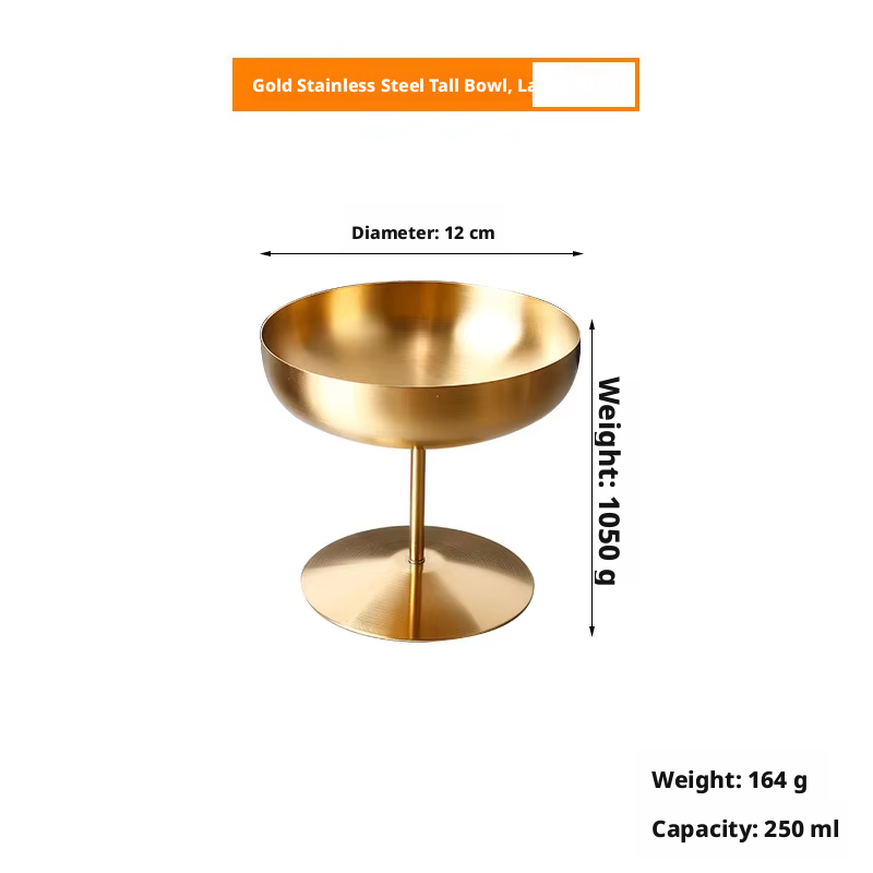 Coupe à glace haute dorée 12cm-250ml