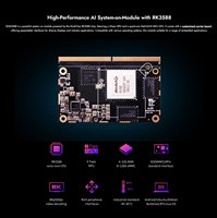 Geniatech Rockchip RK3588 Sistema en Módulo Android 12 6 TOPS NPU Mali-G610 GPU 8K SBC AI NVR Placa de Desarrollo