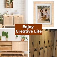 Malla de Ratán Renovable y Duradera, Tejido de Mimbre Natural, Malla de Ratán de Algodón para Sillas y Cestas de Regalo