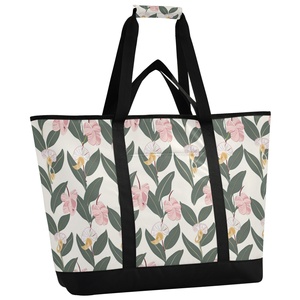 Bolsa Térmica Portátil de Gran Capacidad para Exteriores, Bolsa de Almuerzo con Cierre, Diseño Aloha Hawaii, Bolso de Mano - Product Image 2